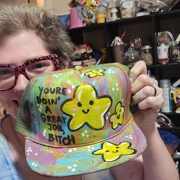 Colorful Star Design Cap - Picture 3 of 3